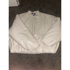 Alo faux premier leather bomber jacket men’s size large